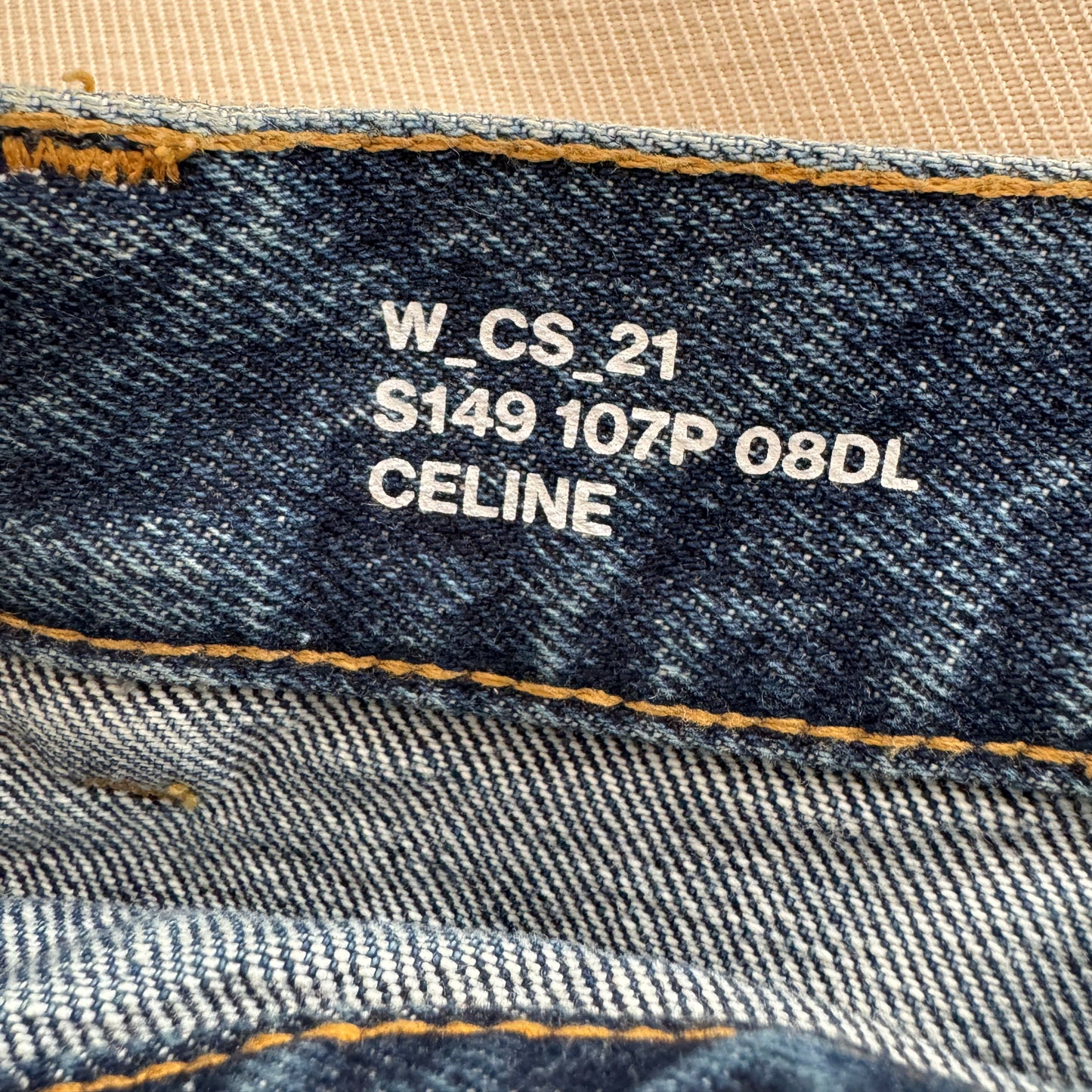 Celine Denim Midi Skirt, size 28