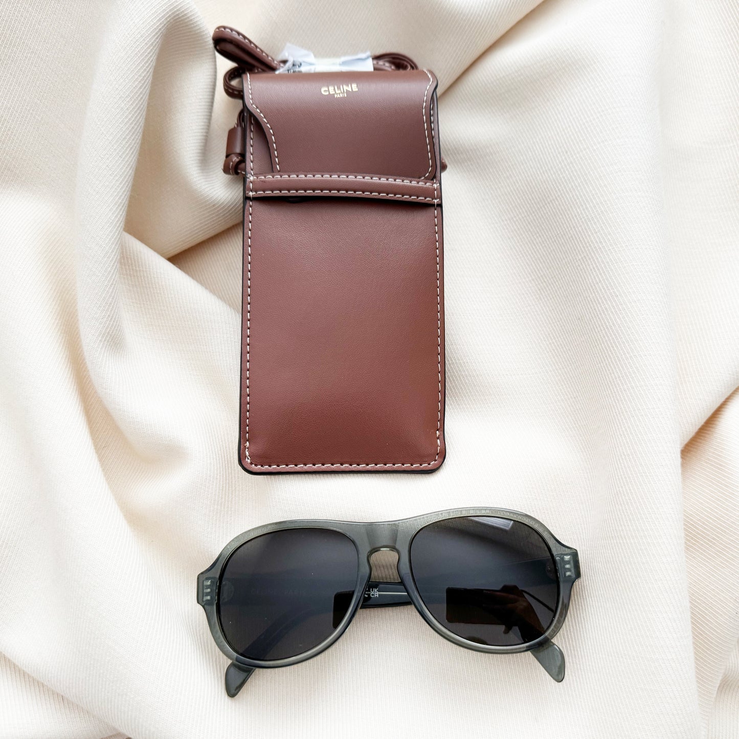 Celine 56mm Aviator Style Sunglasses in Green