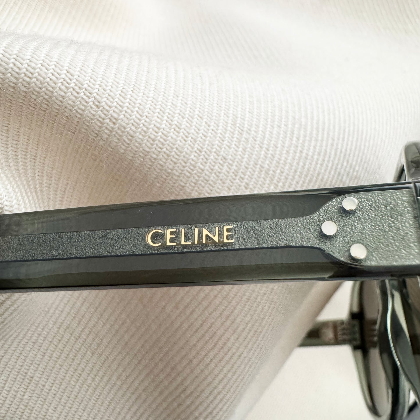 Celine 56mm Aviator Style Sunglasses in Green