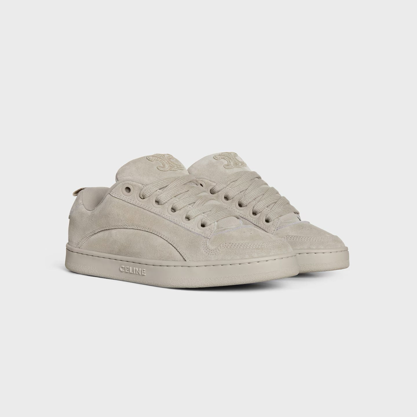 Celine "Huntington" Suede Sneakers in Beige, size 41