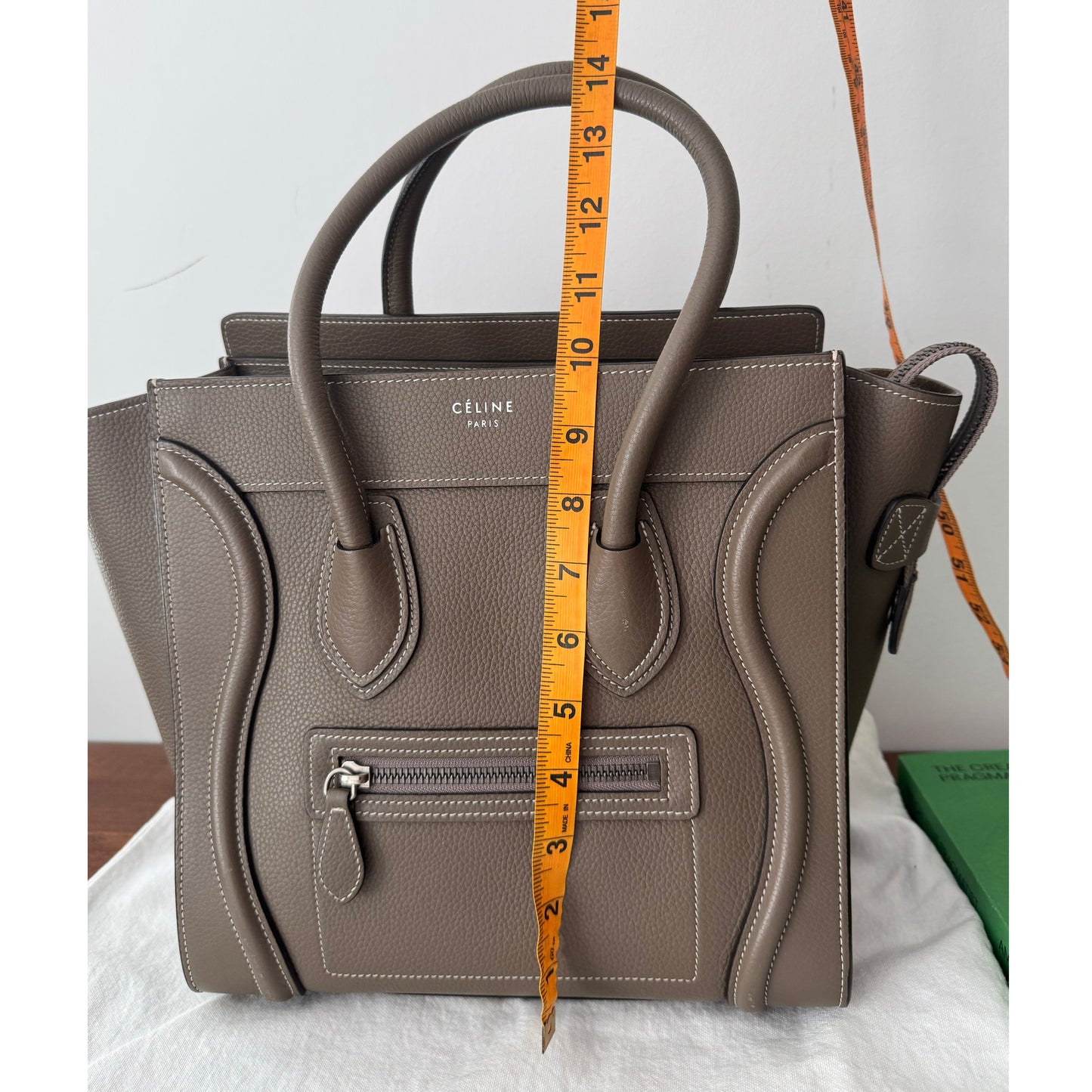 Celine Micro Luggage Bag in Taupe (Souris)