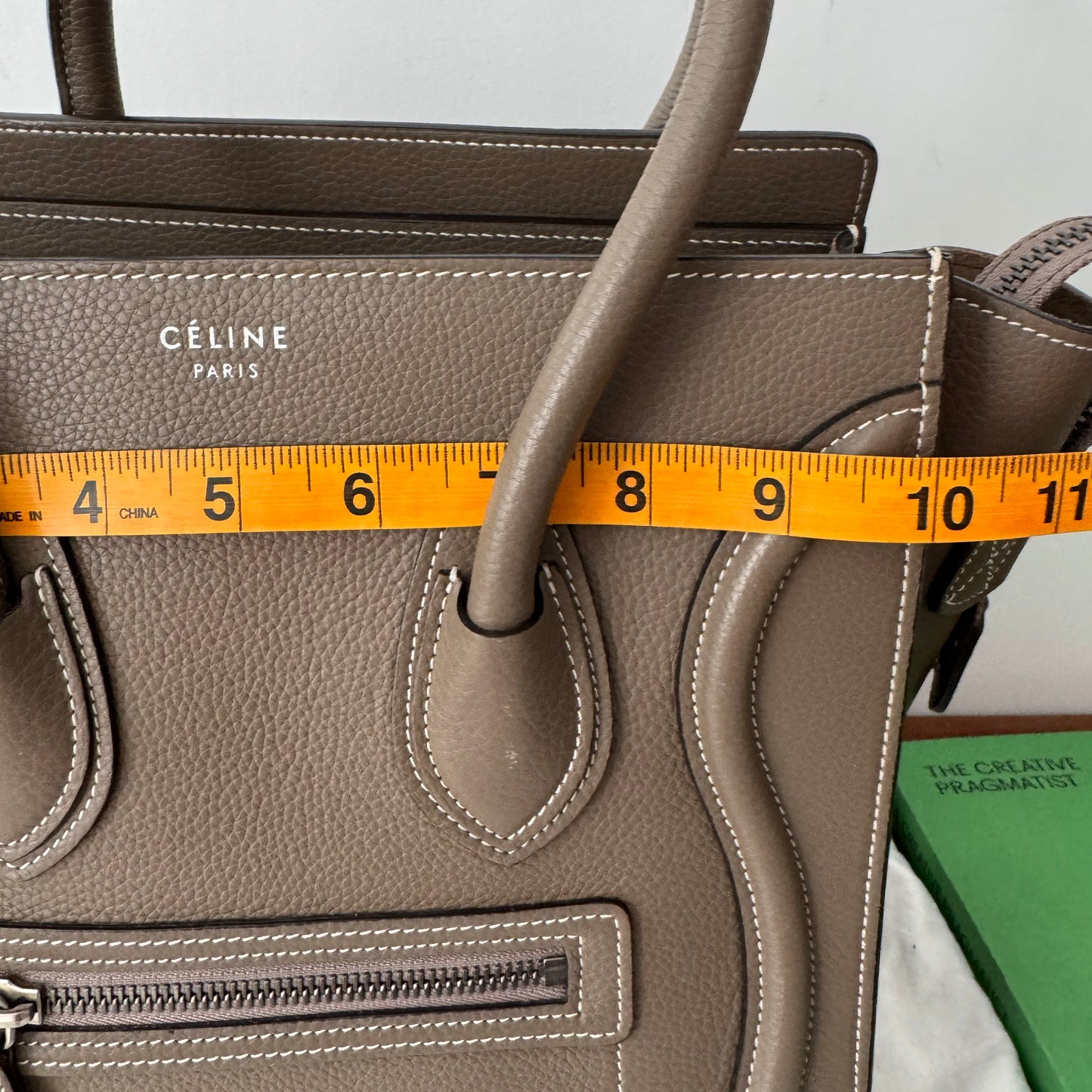 Celine Micro Luggage Bag in Taupe (Souris)