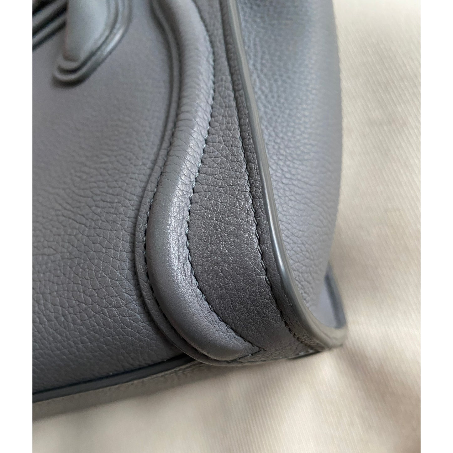 Celine Nano Luggage Bag in Grey