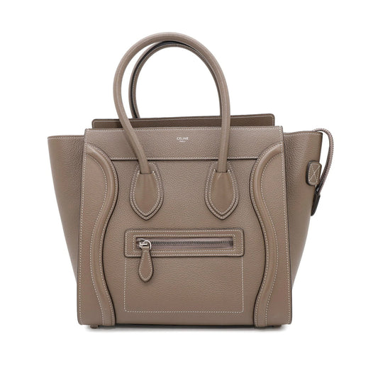 Celine Micro Luggage Bag in Taupe (Souris)