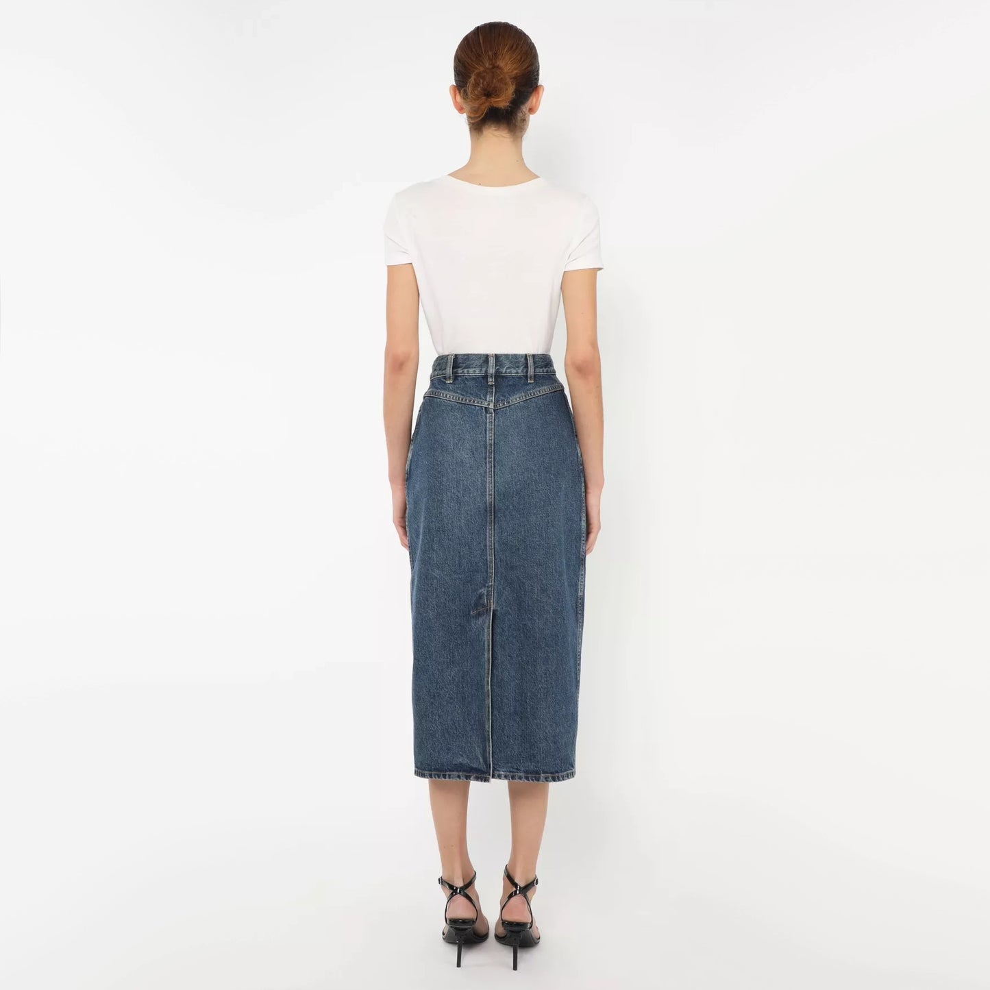 Celine Denim Midi Skirt, size 28