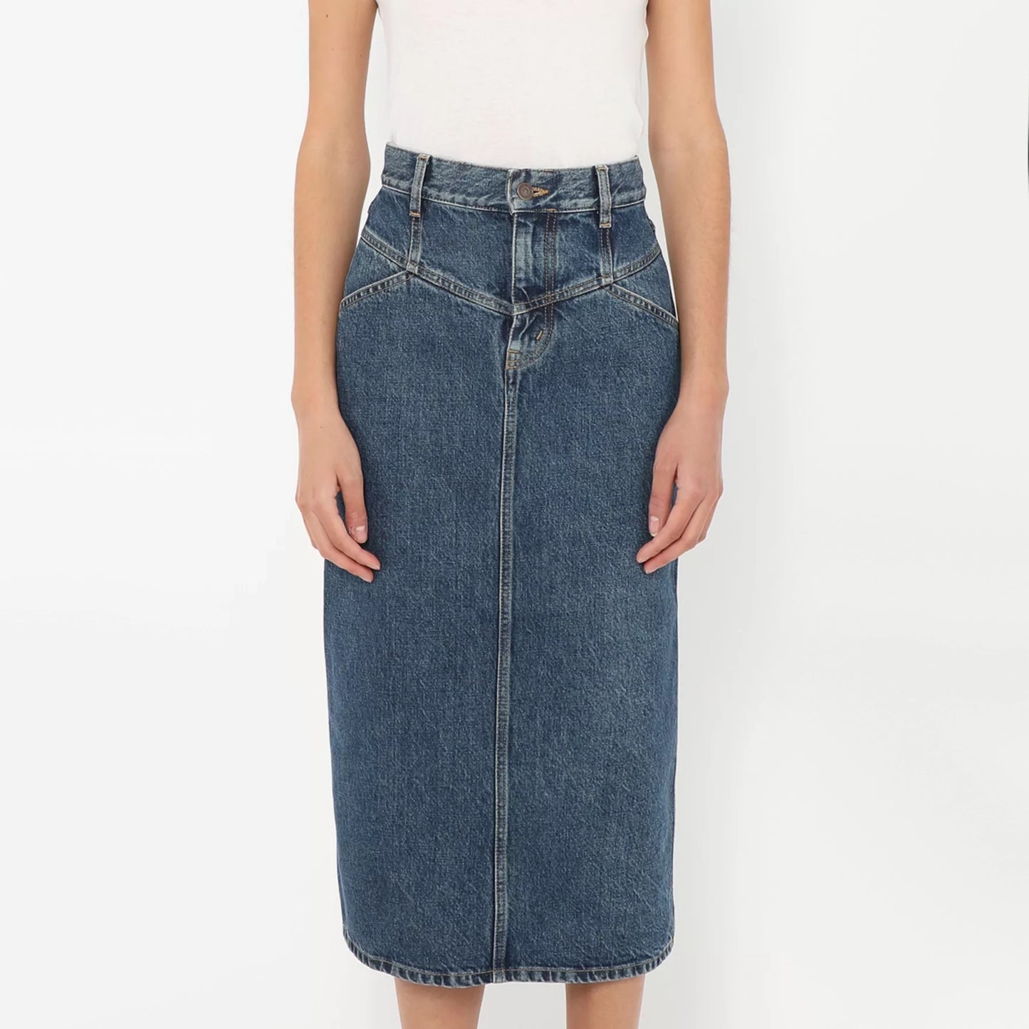 Celine Denim Midi Skirt, size 28