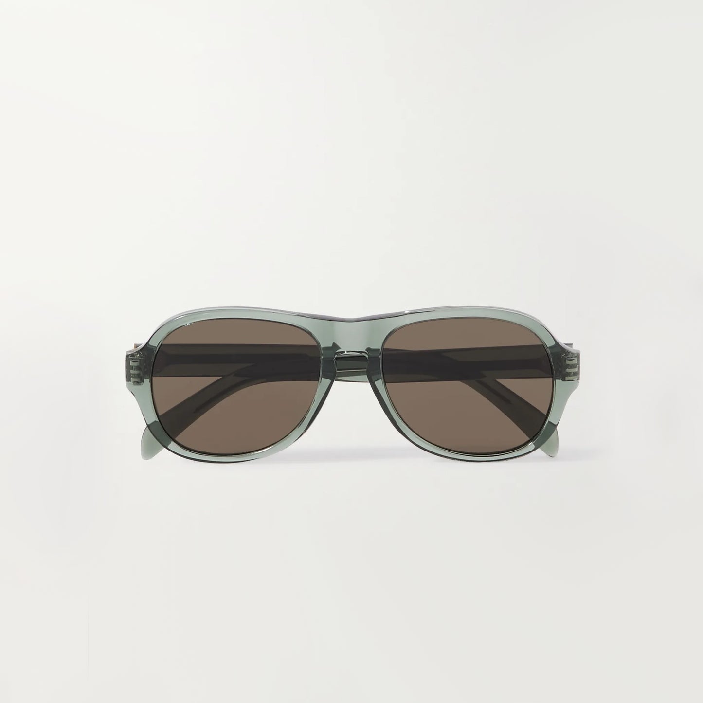 Celine 56mm Aviator Style Sunglasses in Green