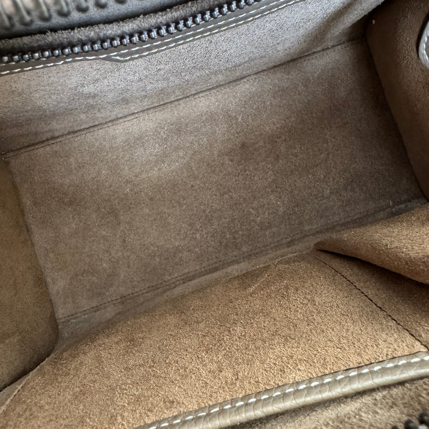 Celine Micro Luggage Bag in Taupe (Souris)