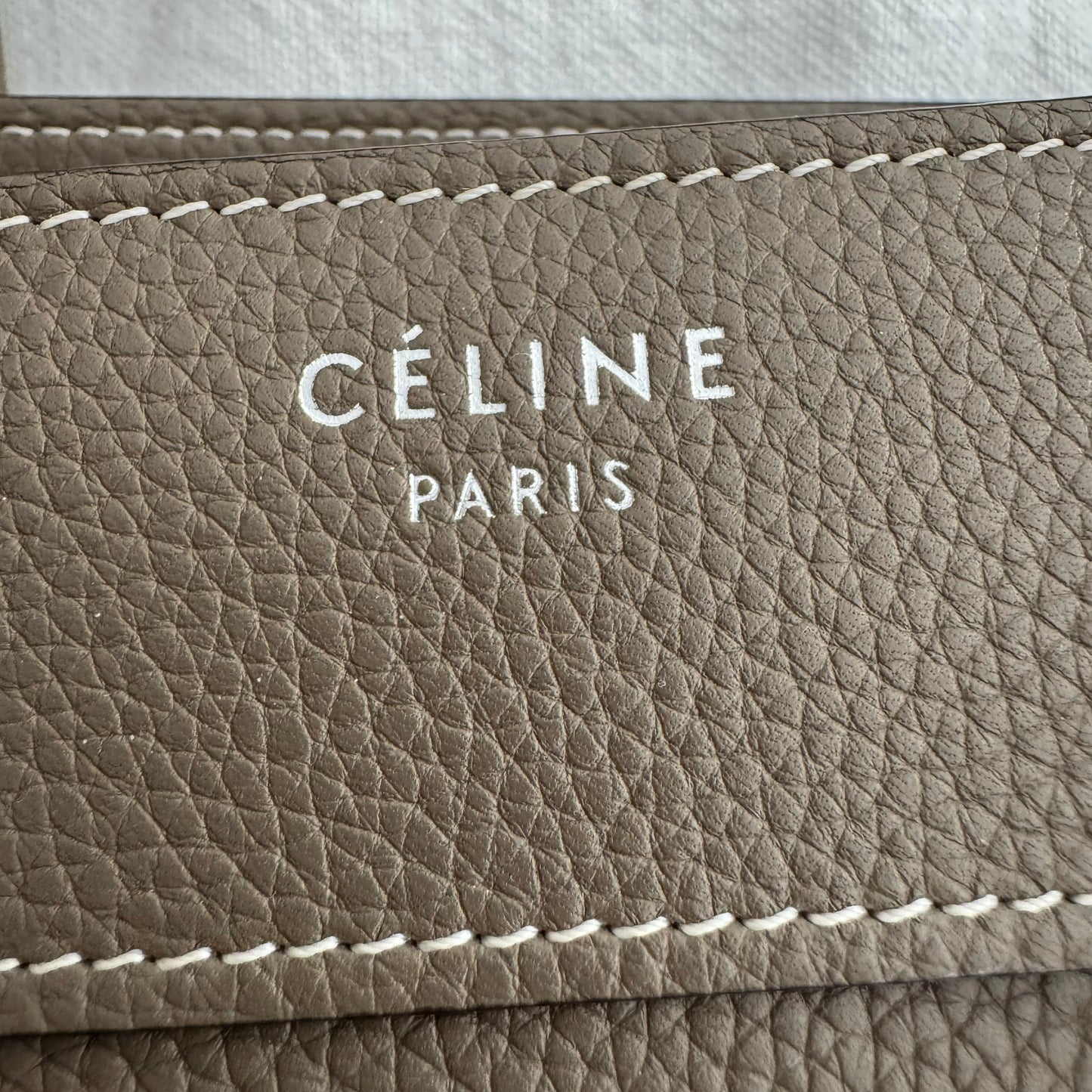 Celine Micro Luggage Bag in Taupe (Souris)