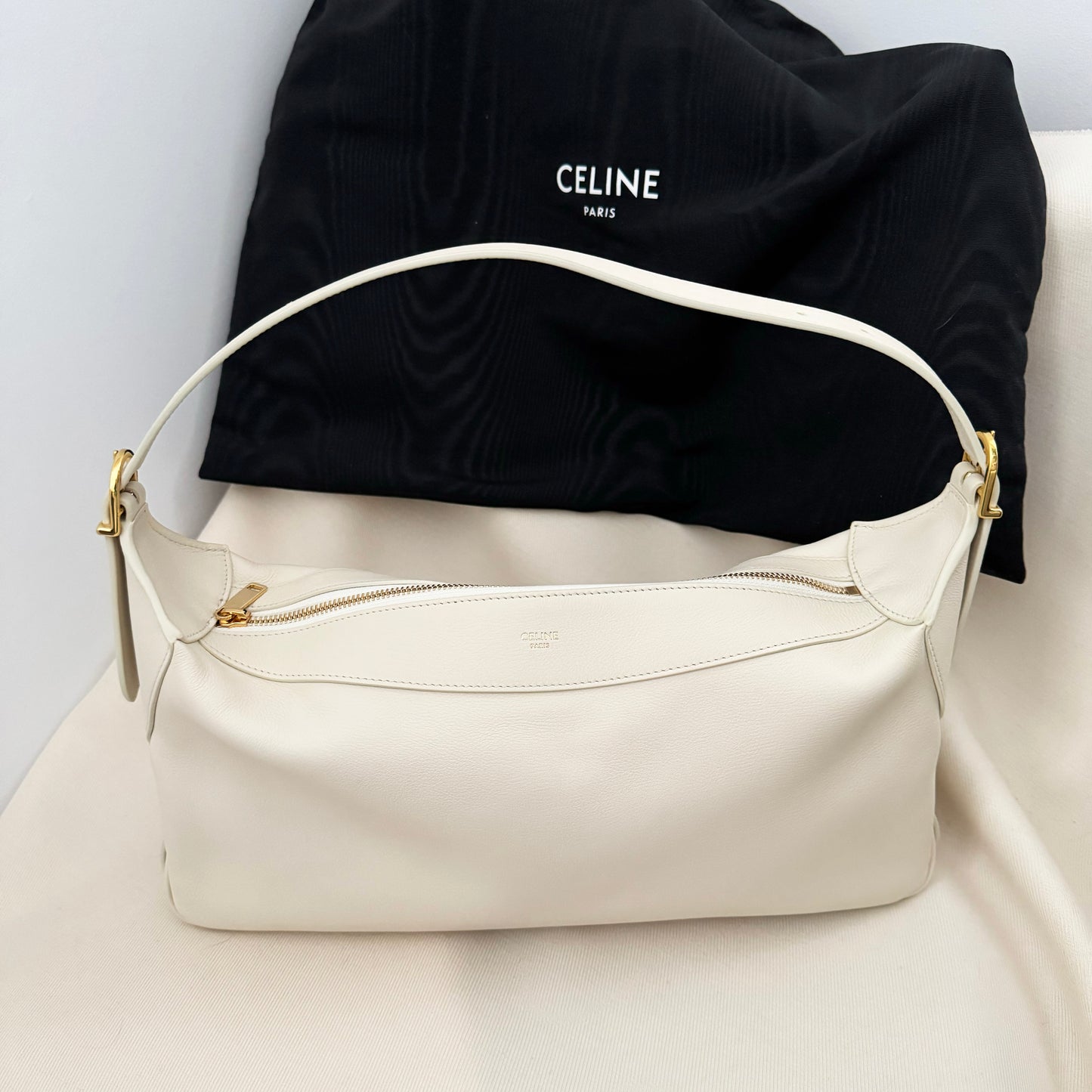 Celine Medium "Romy" Bag in "Rice"