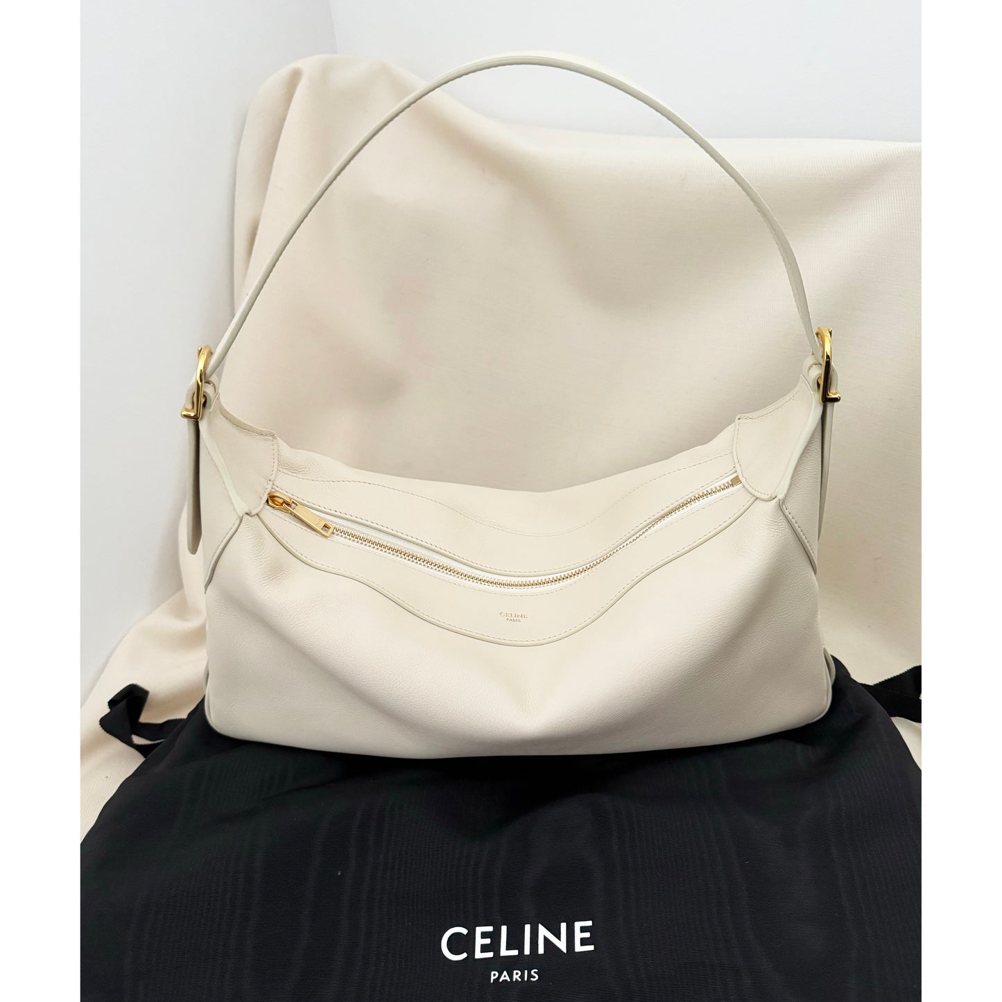 Celine Medium "Romy" Bag in "Rice"