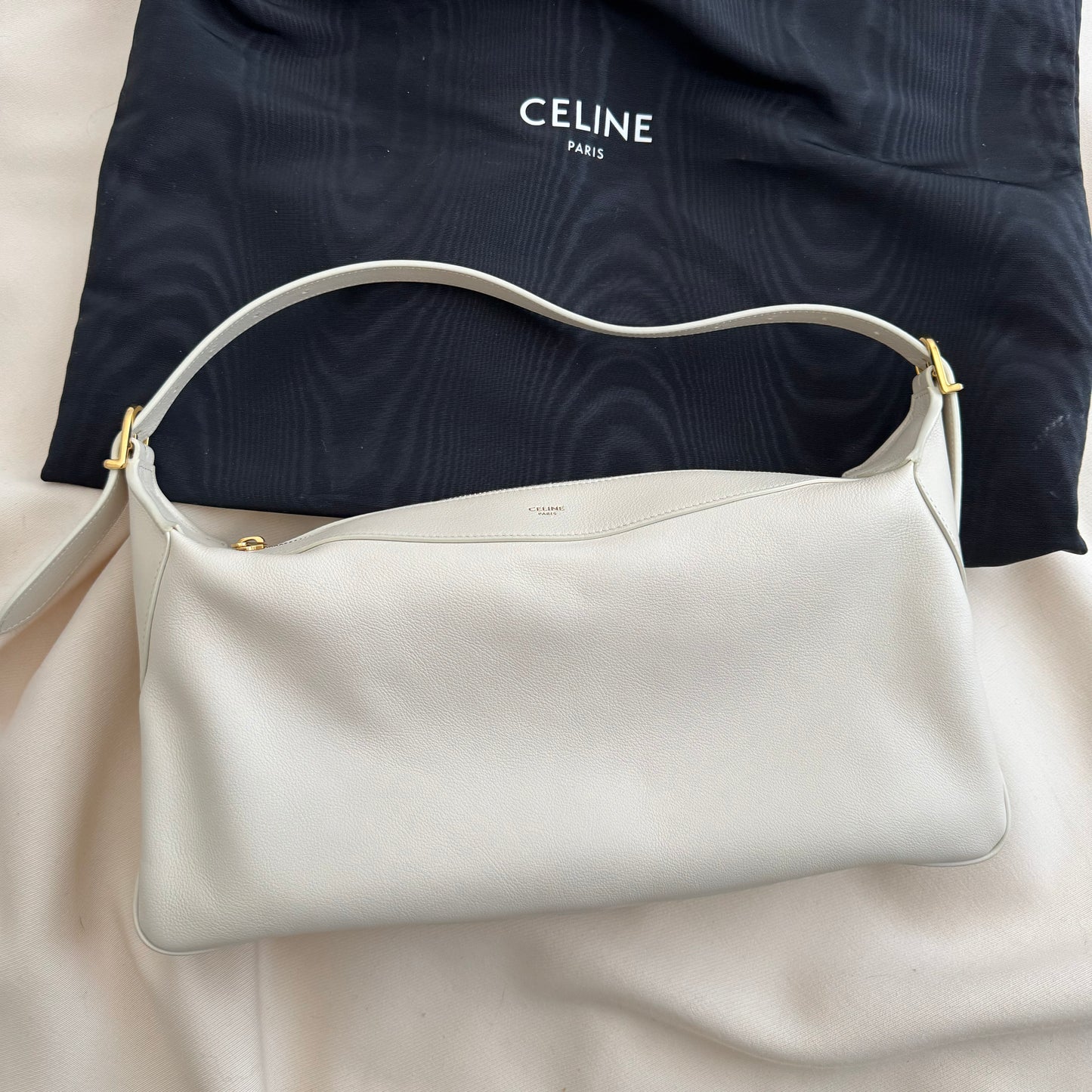 Celine Medium "Romy" Bag in "Rice"