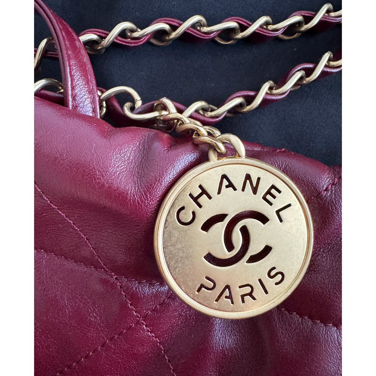 Chanel 22 Small in Burgundy Calfskin
