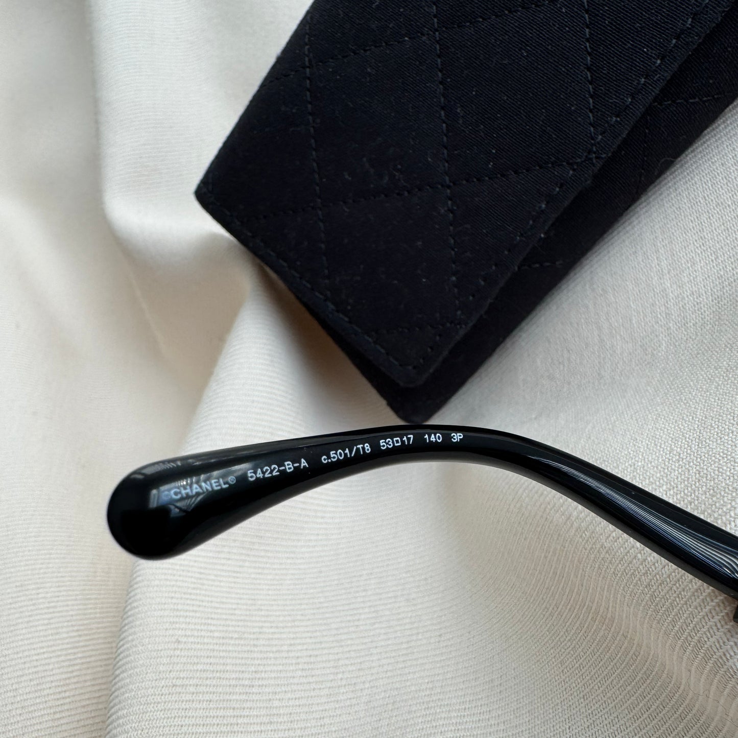 Chanel Square "5422-B-A" Sunglasses in Black