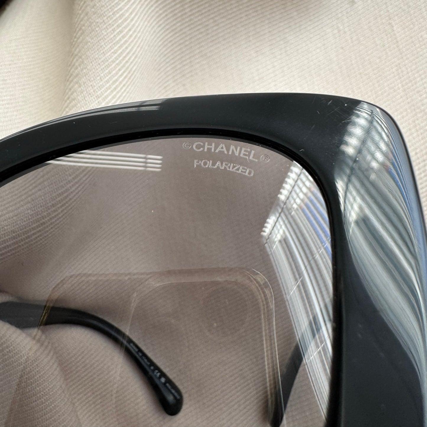 Chanel Square "5422-B-A" Sunglasses in Black
