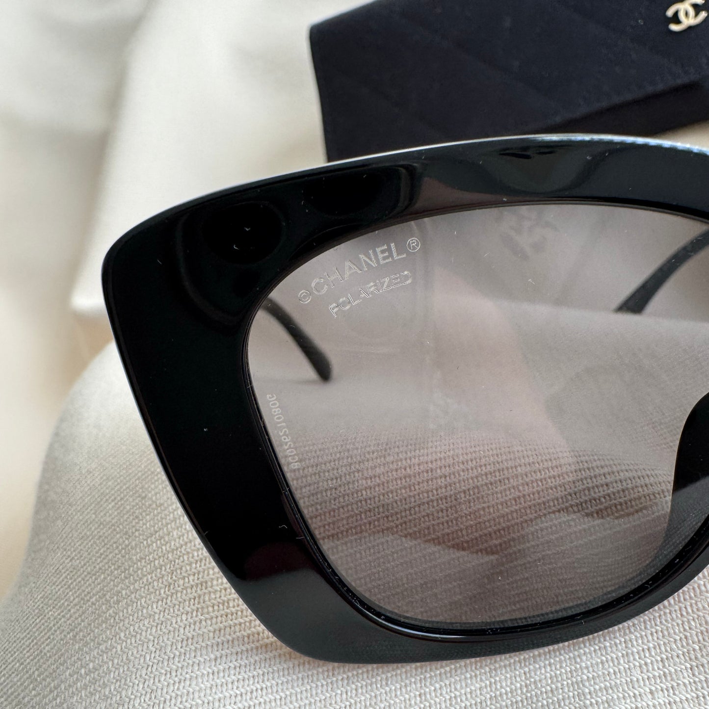 Chanel Square "5422-B-A" Sunglasses in Black