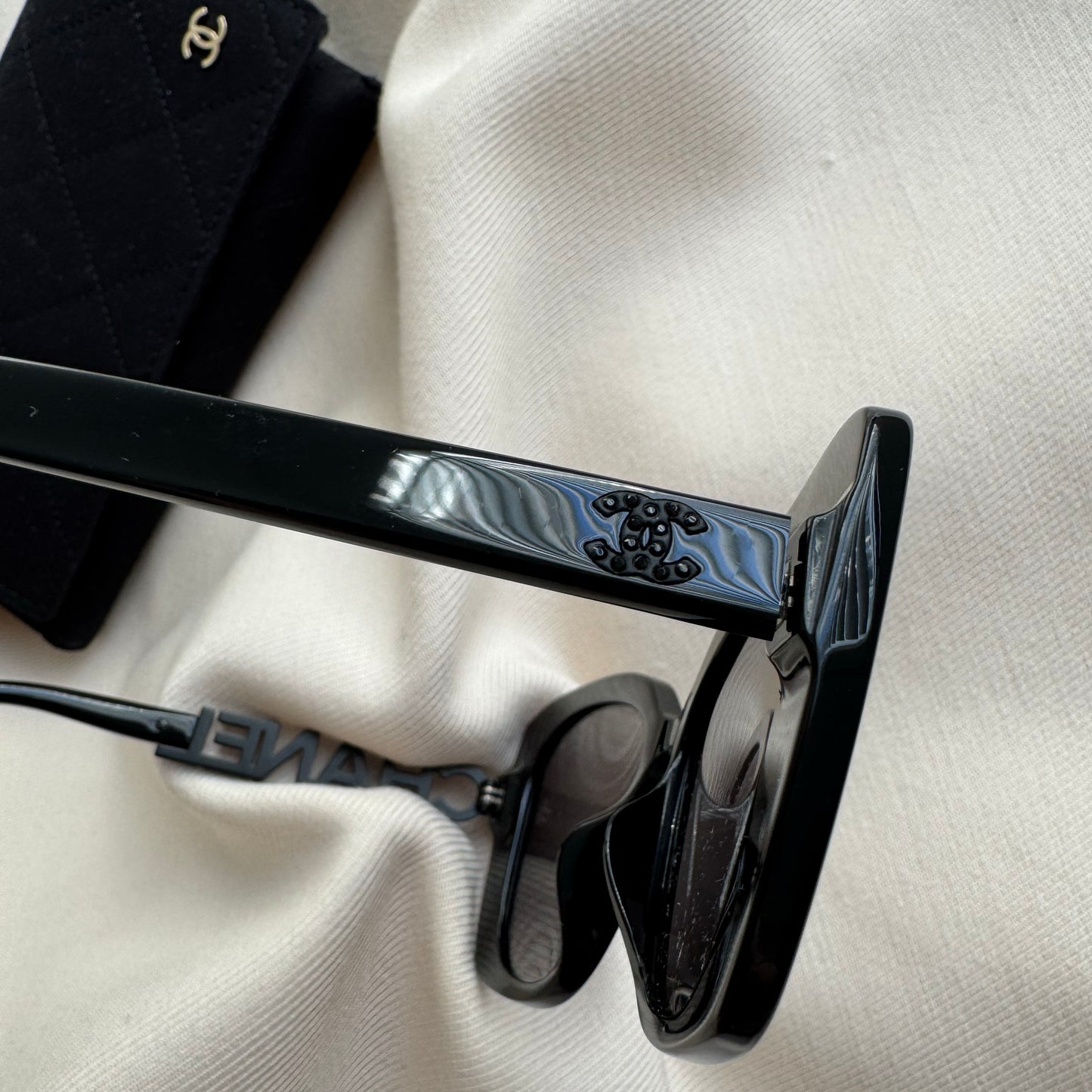Chanel Square "5422-B-A" Sunglasses in Black