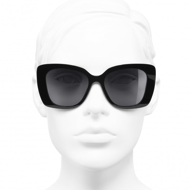 Chanel Square "5422-B-A" Sunglasses in Black