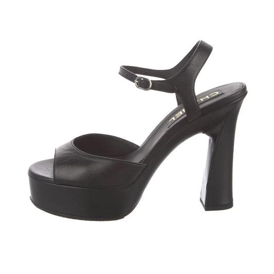Chanel Platform Black Sandal, size 41