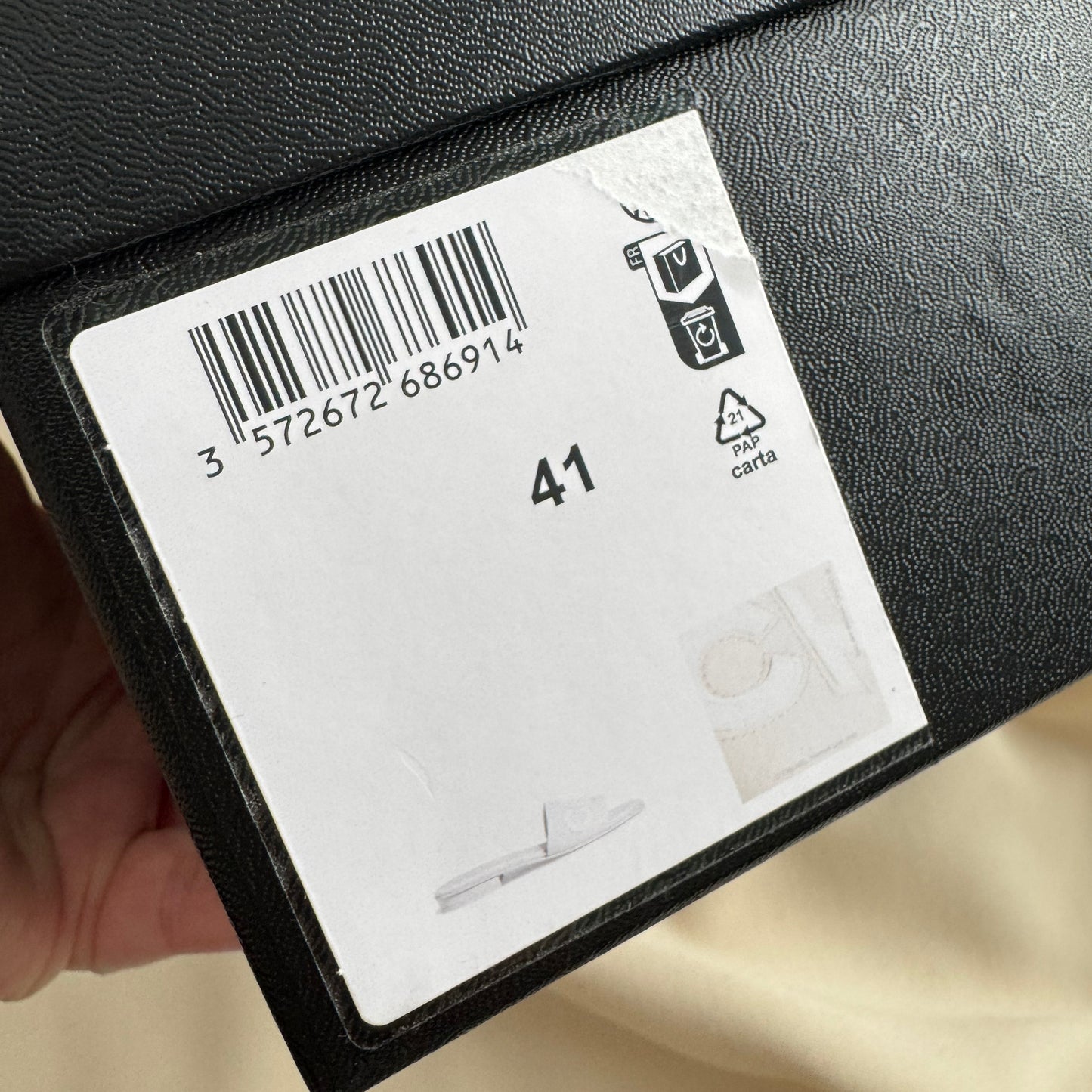 Chanel Flat Logo Slides in Blush/White, size 41C