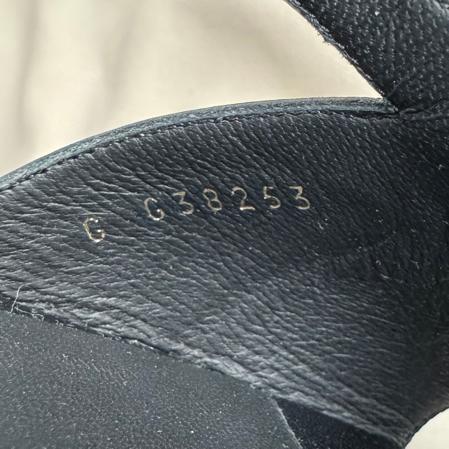 Chanel High Heel Leather Sandals in Black, size 41C