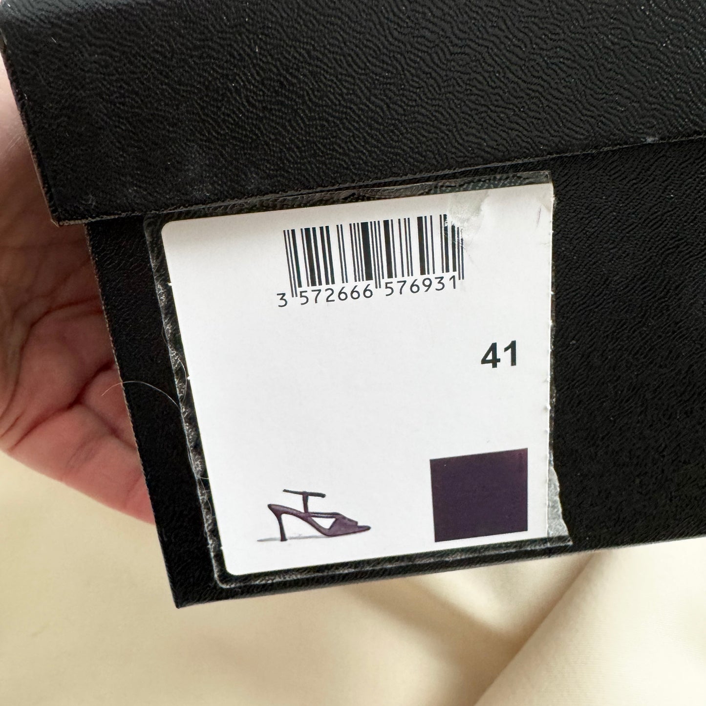 Chanel High Heel Leather Sandals in Black, size 41C