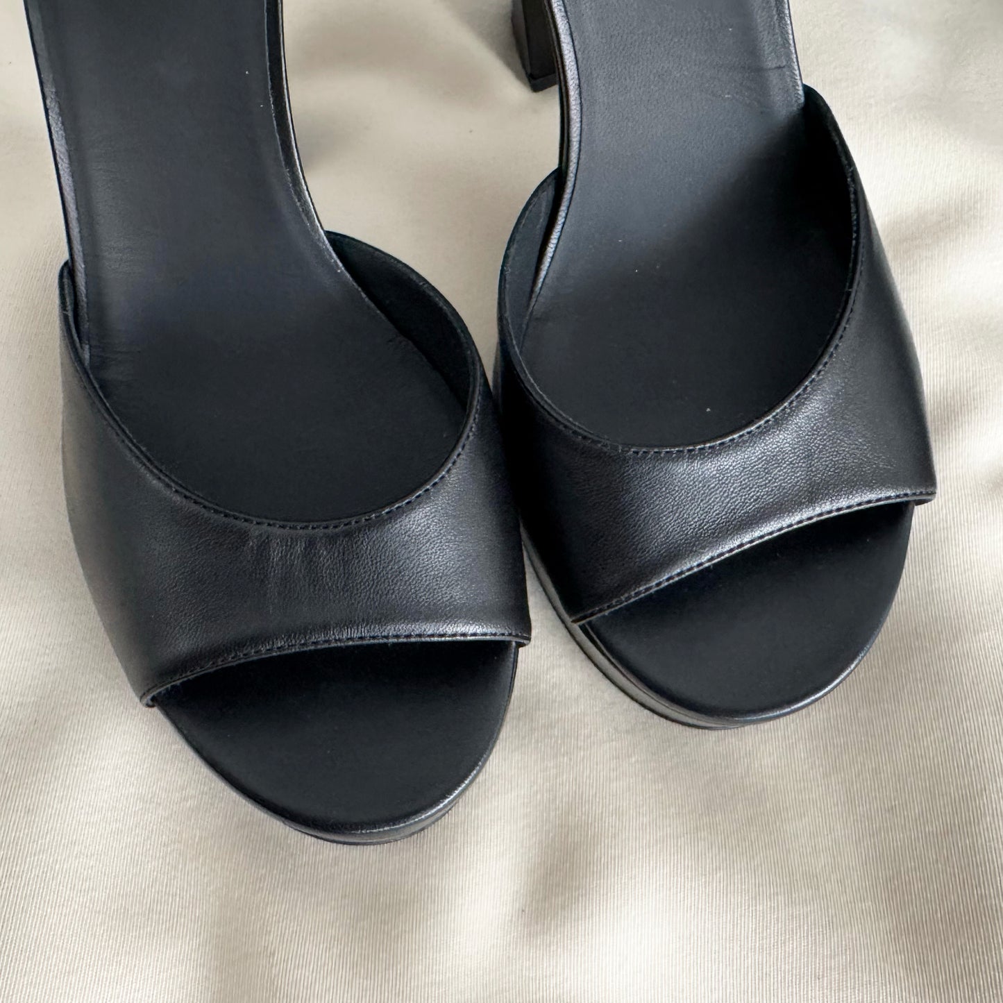 Chanel Platform Black Sandal, size 41