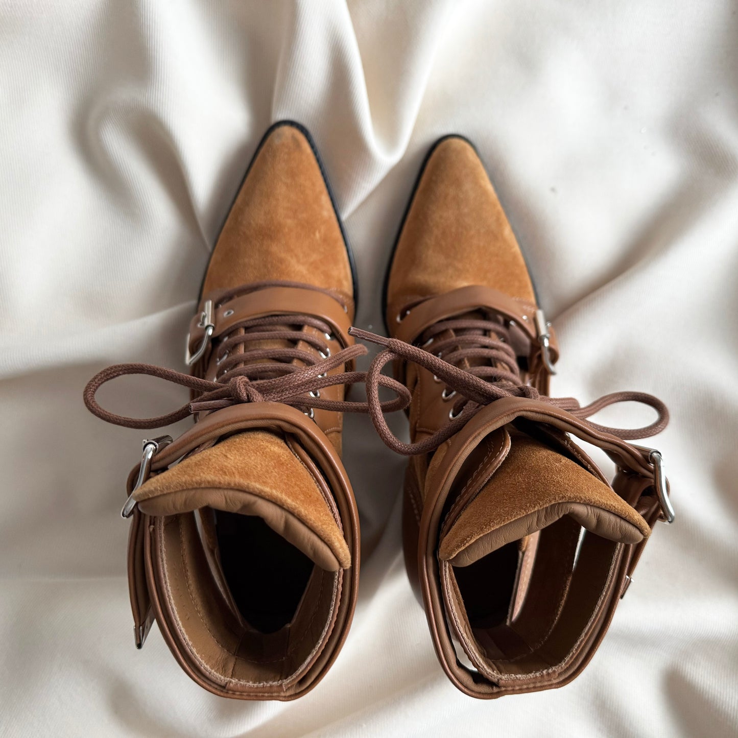 Chloe "Rylie" Boots in Tan Suede, size 41 (fits 10/10.5)