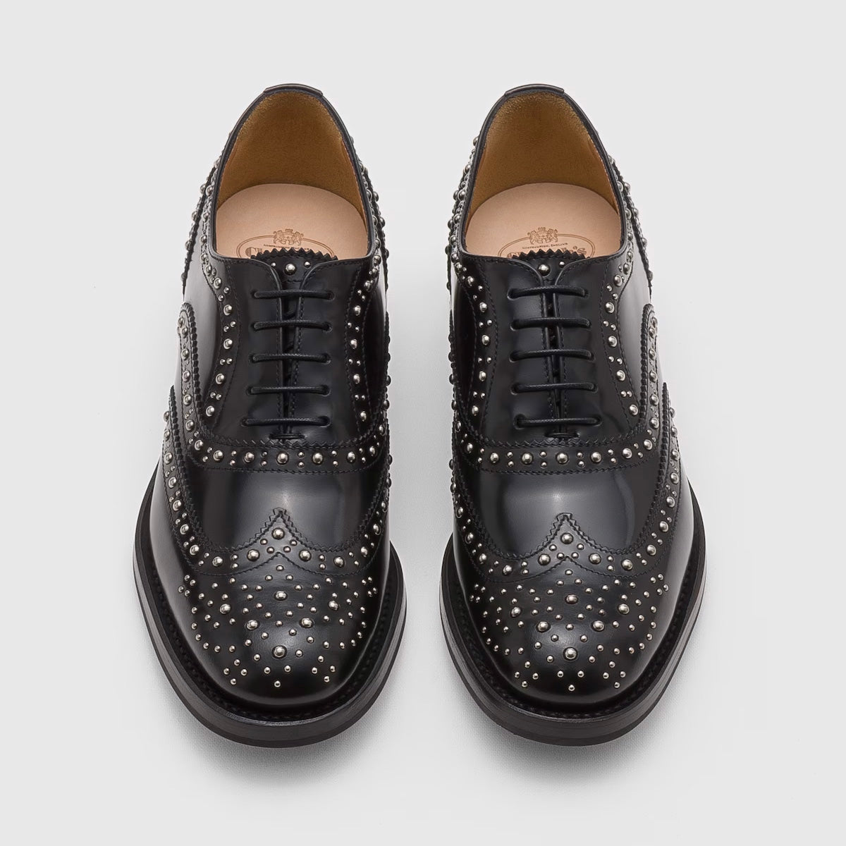 Church’s "Burwood Met" Studded Loafers in Black, size 39
