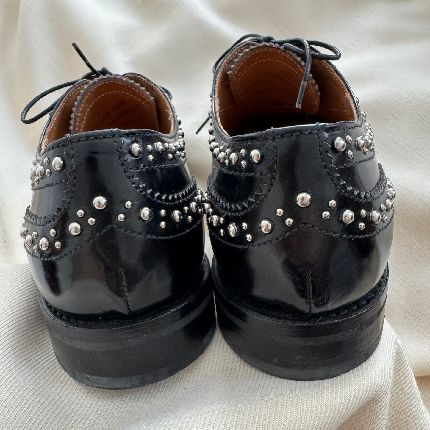 Church’s "Burwood Met" Studded Loafers in Black, size 39