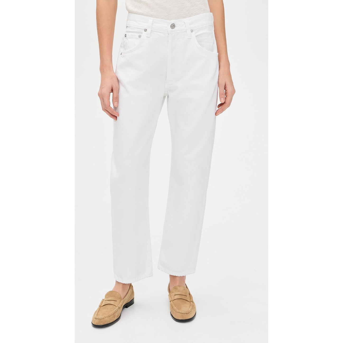 Citizens of Humanity "Winslow" Straight Leg Jeans in White, size 26