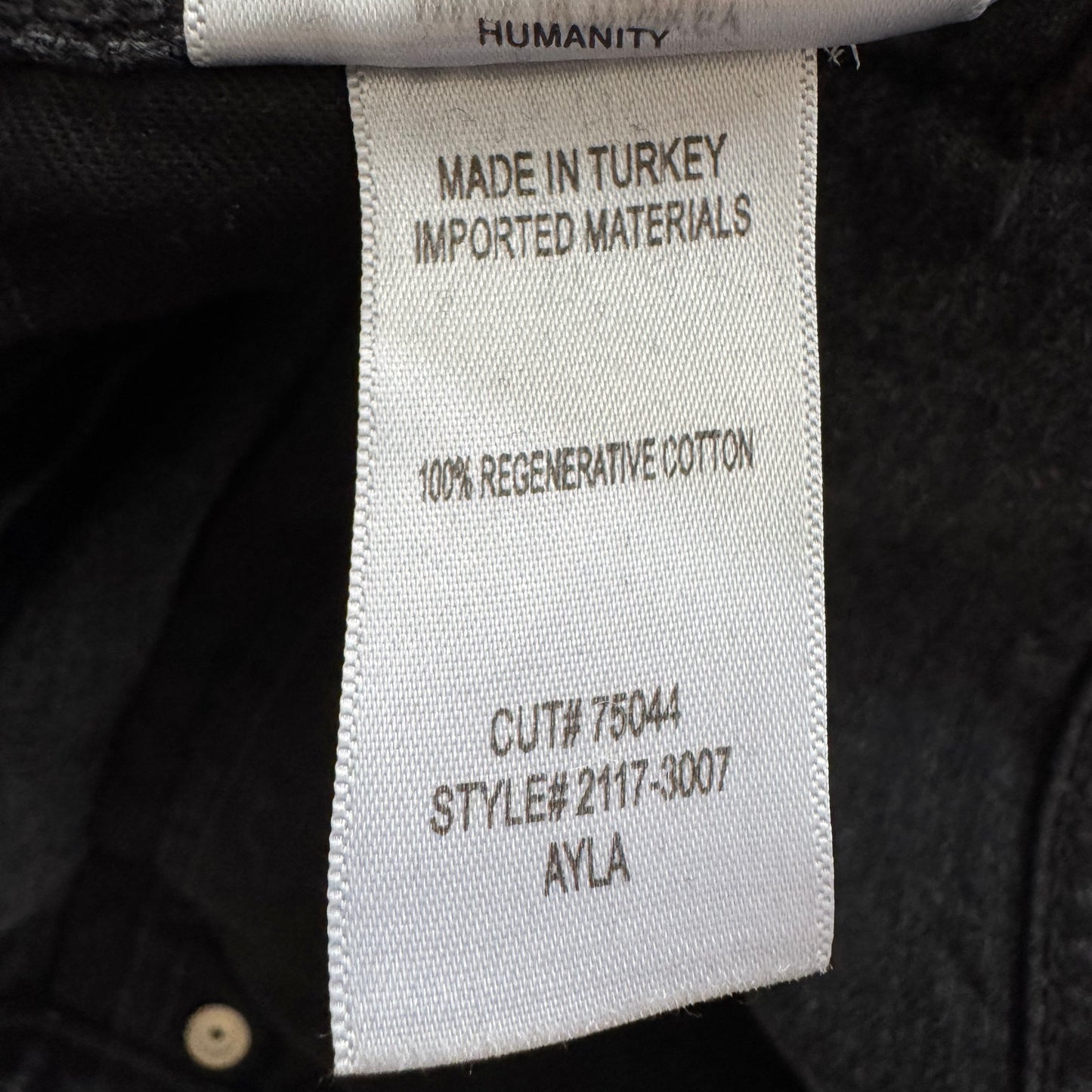 Citizens "Ayla" Cropped Jeans in "Bronson" Washed Black, size 29