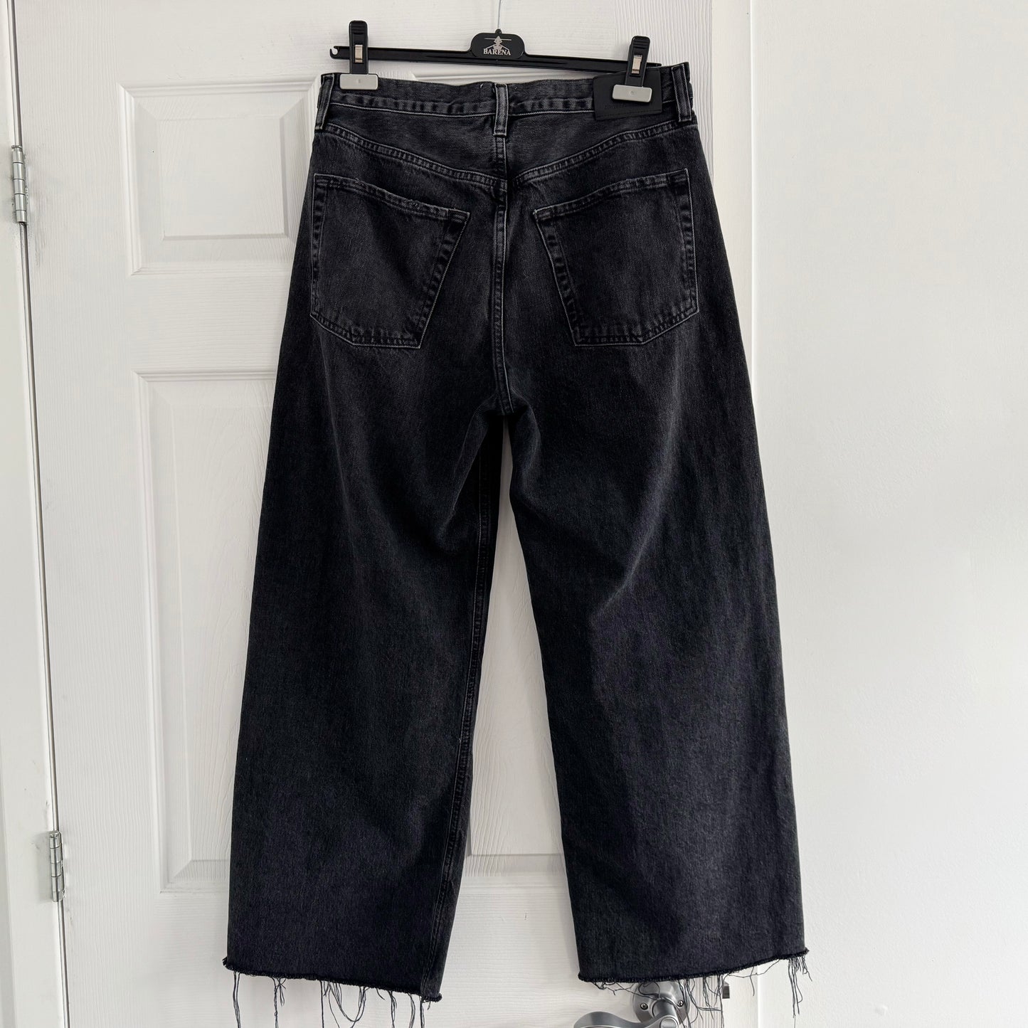 Citizens "Ayla" Cropped Jeans in "Bronson" Washed Black, size 29