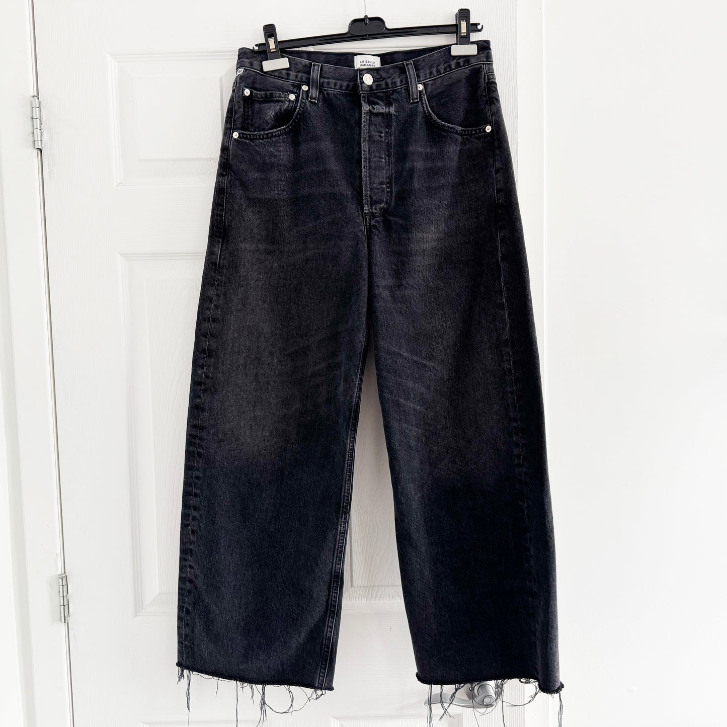 Citizens "Ayla" Cropped Jeans in "Bronson" Washed Black, size 29