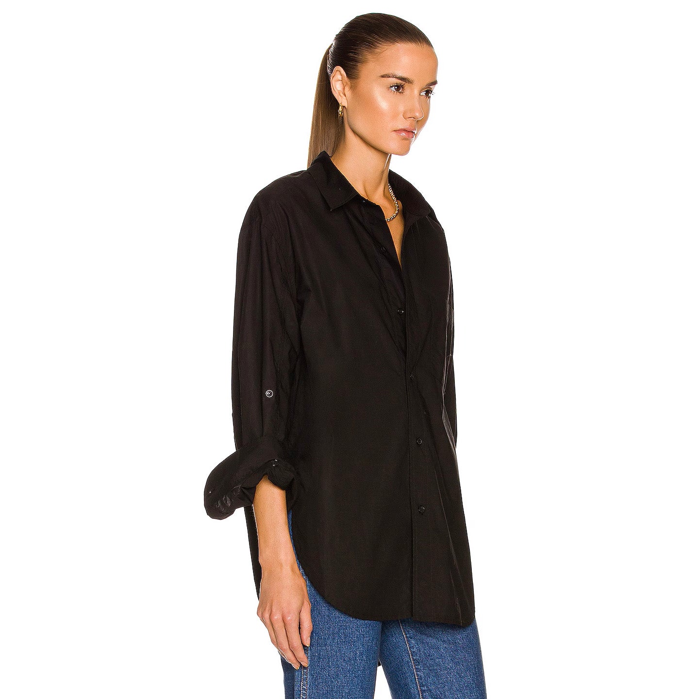 Citizens of Humanity "Kayla" Shirt in Black, size XS