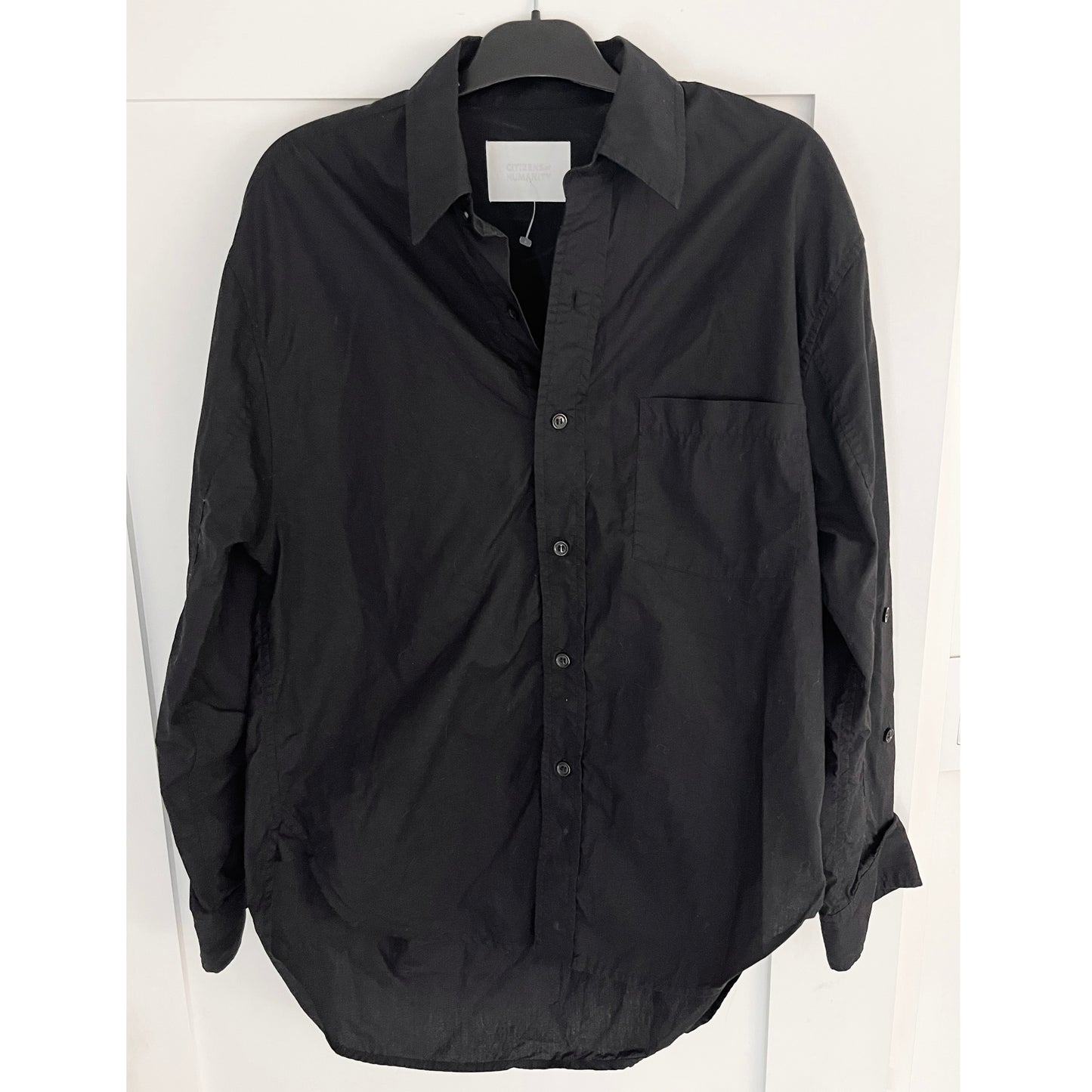 Citizens of Humanity "Kayla" Shirt in Black, size XS