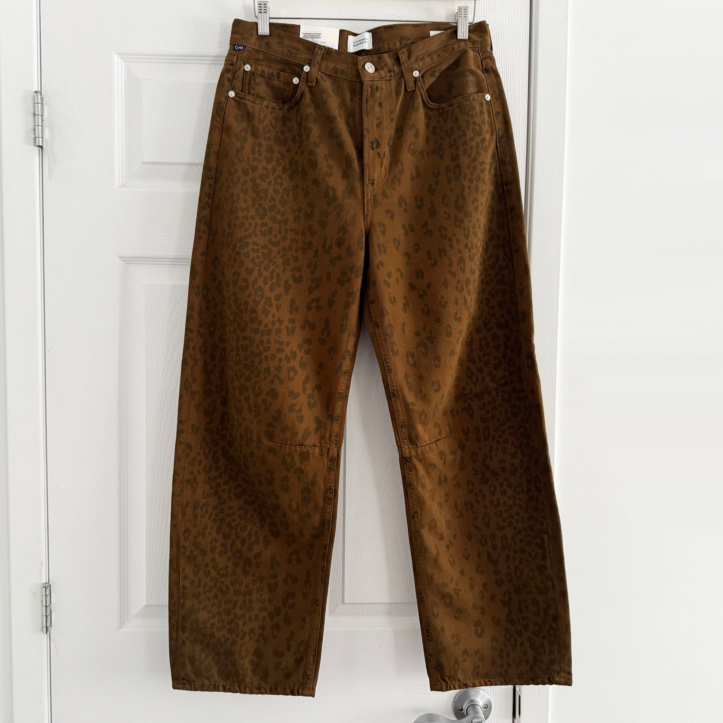 Citizens of Humanity "Miro Long" Jeans in Brown Leopard, size 29