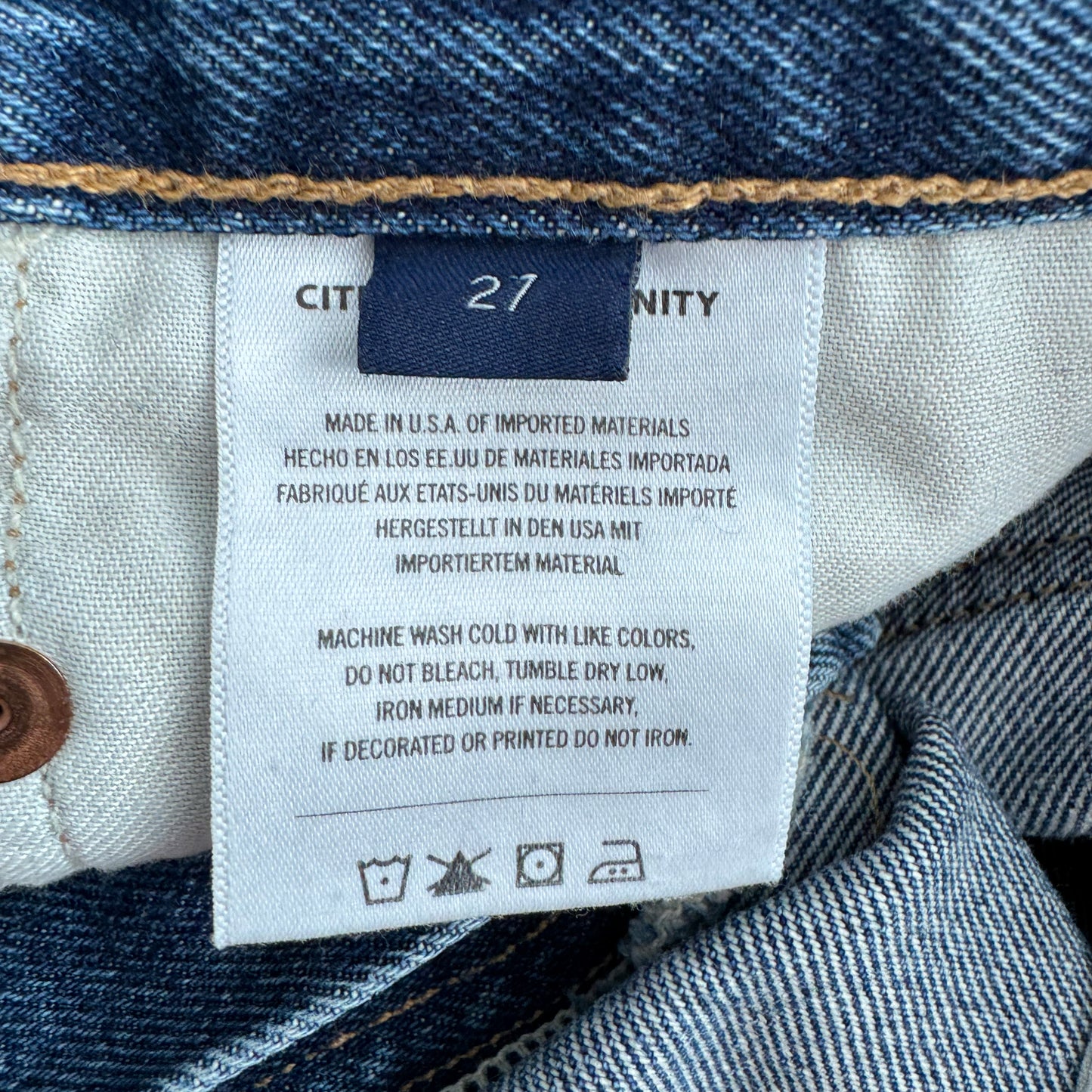 Citizens of Humanity "Horseshoe" Jeans in "First Class", size 27 ** HEMMED **