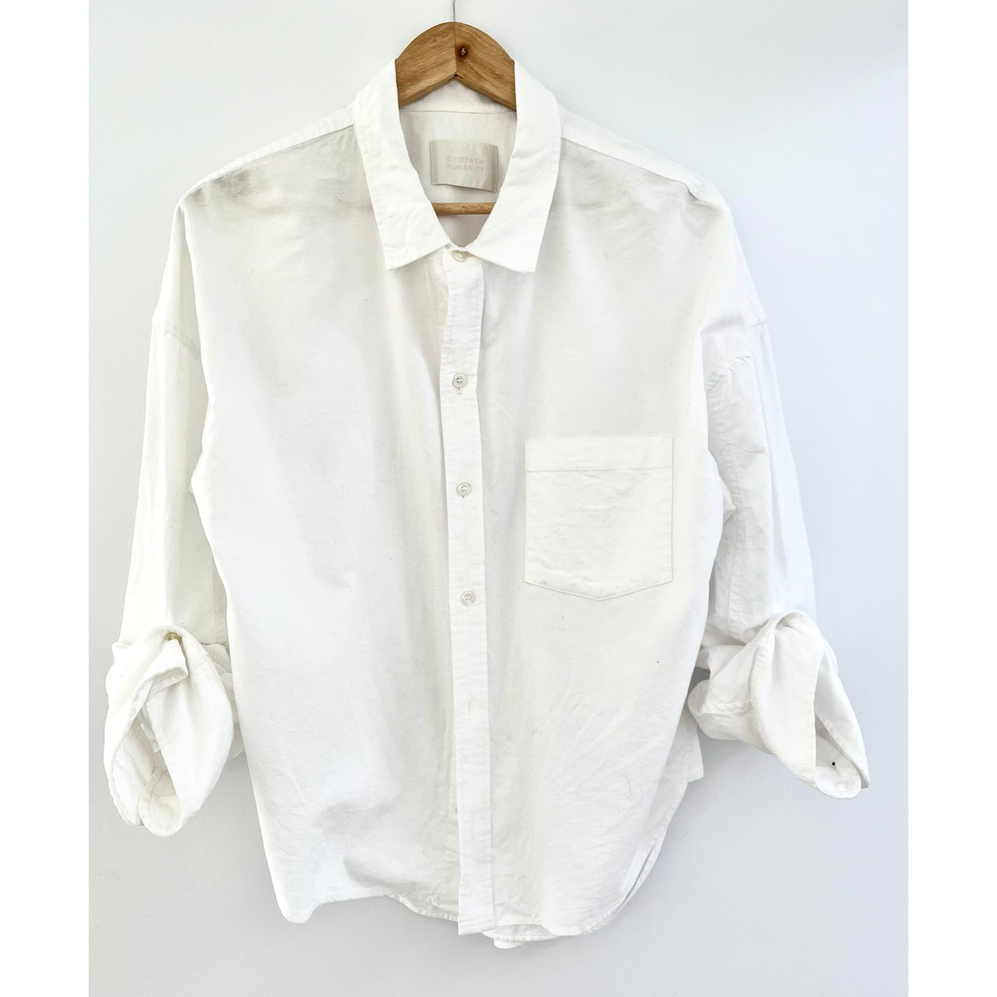 Citizens of Humanity "Brinkley" White Oxford Shirt, size small (fits oversize)