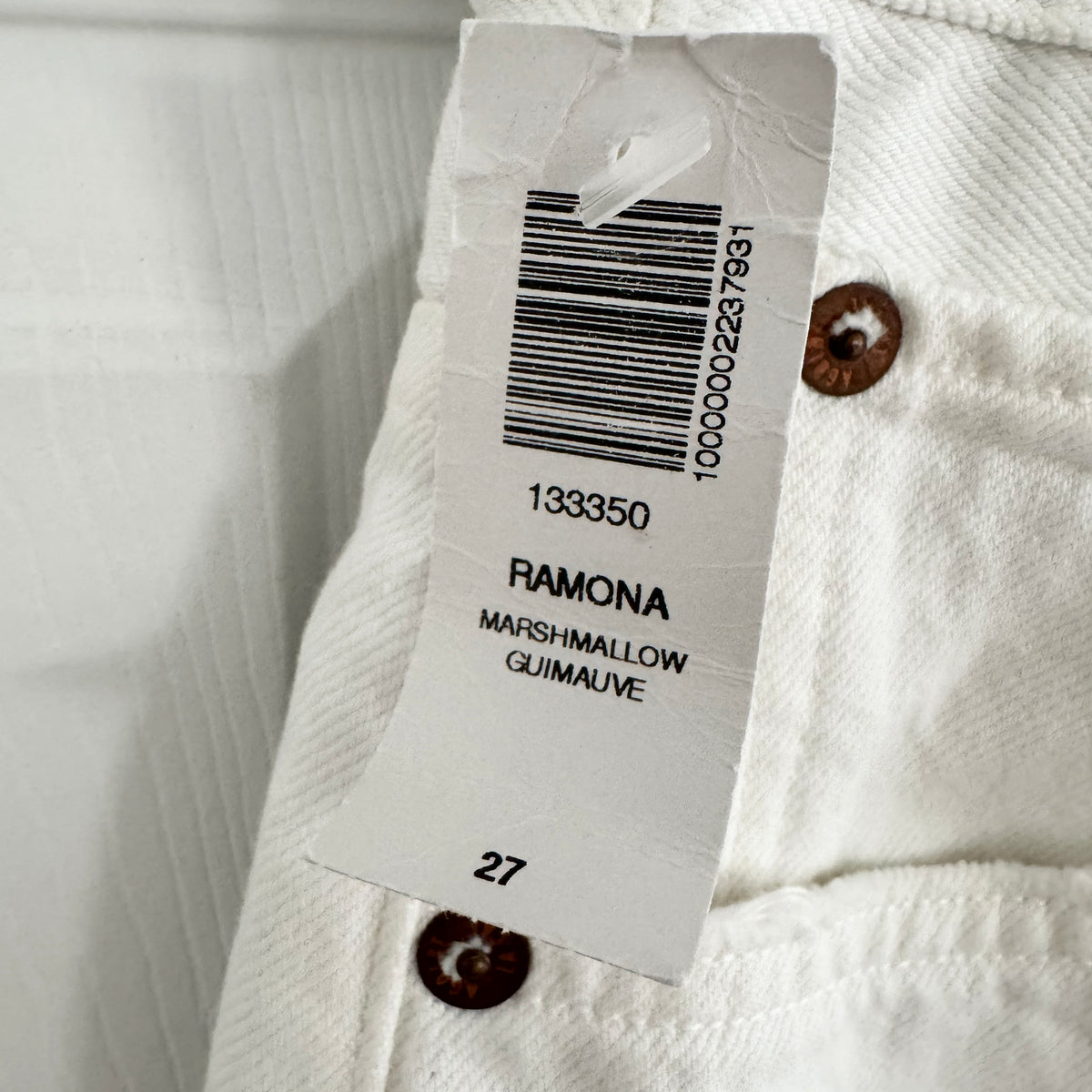 Citizens of Humanity "Ramona" Shorts in "Marshmallow", size 27