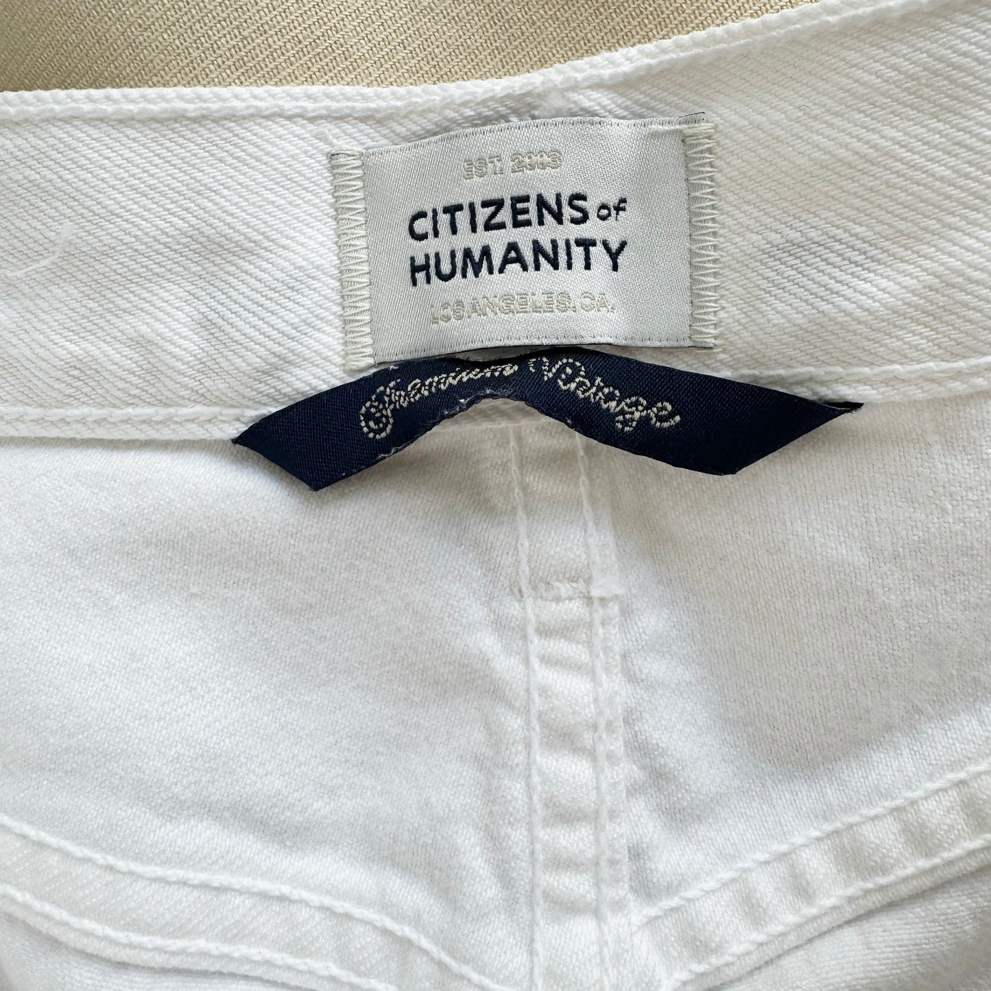 Citizens of Humanity "Winslow" Straight Leg Jeans in White, size 26