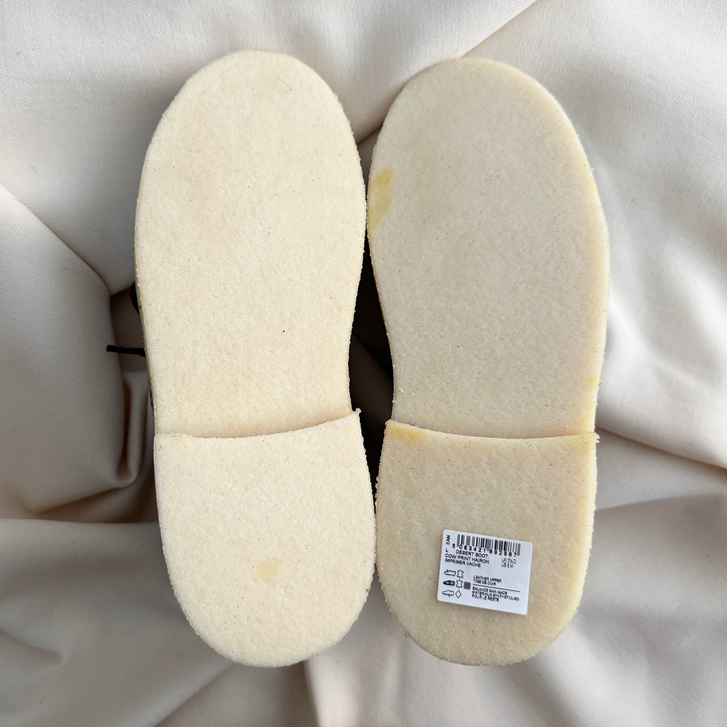 Clarks x Sandro Animal Print Desert Boots, size 39