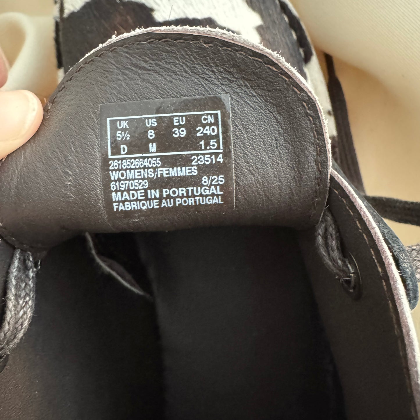 Clarks x Sandro Animal Print Desert Boots, size 39