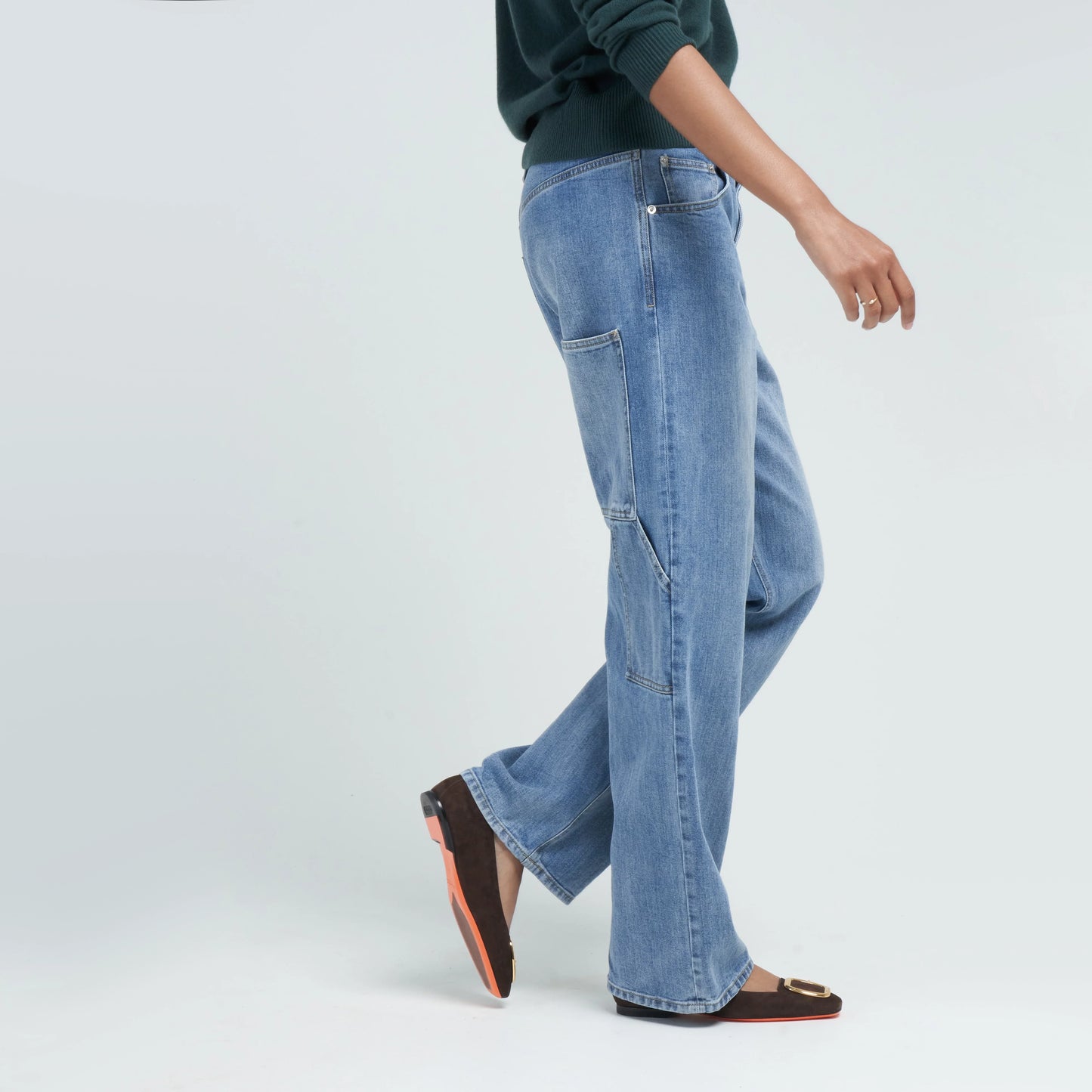 Tibi "Sam" Carpenter Jean in Classic Wash, size 32