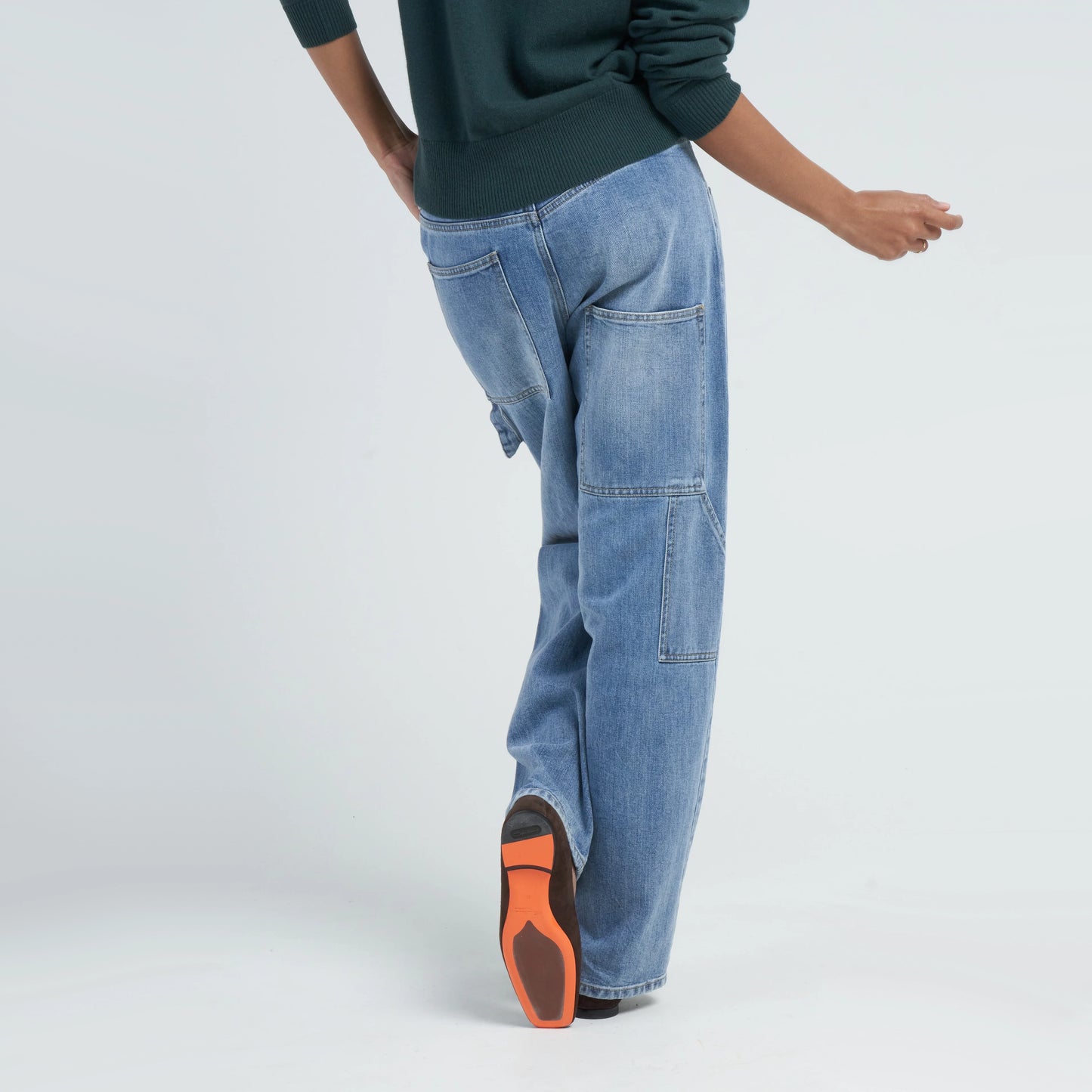 Tibi "Sam" Carpenter Jean in Classic Wash, size 32