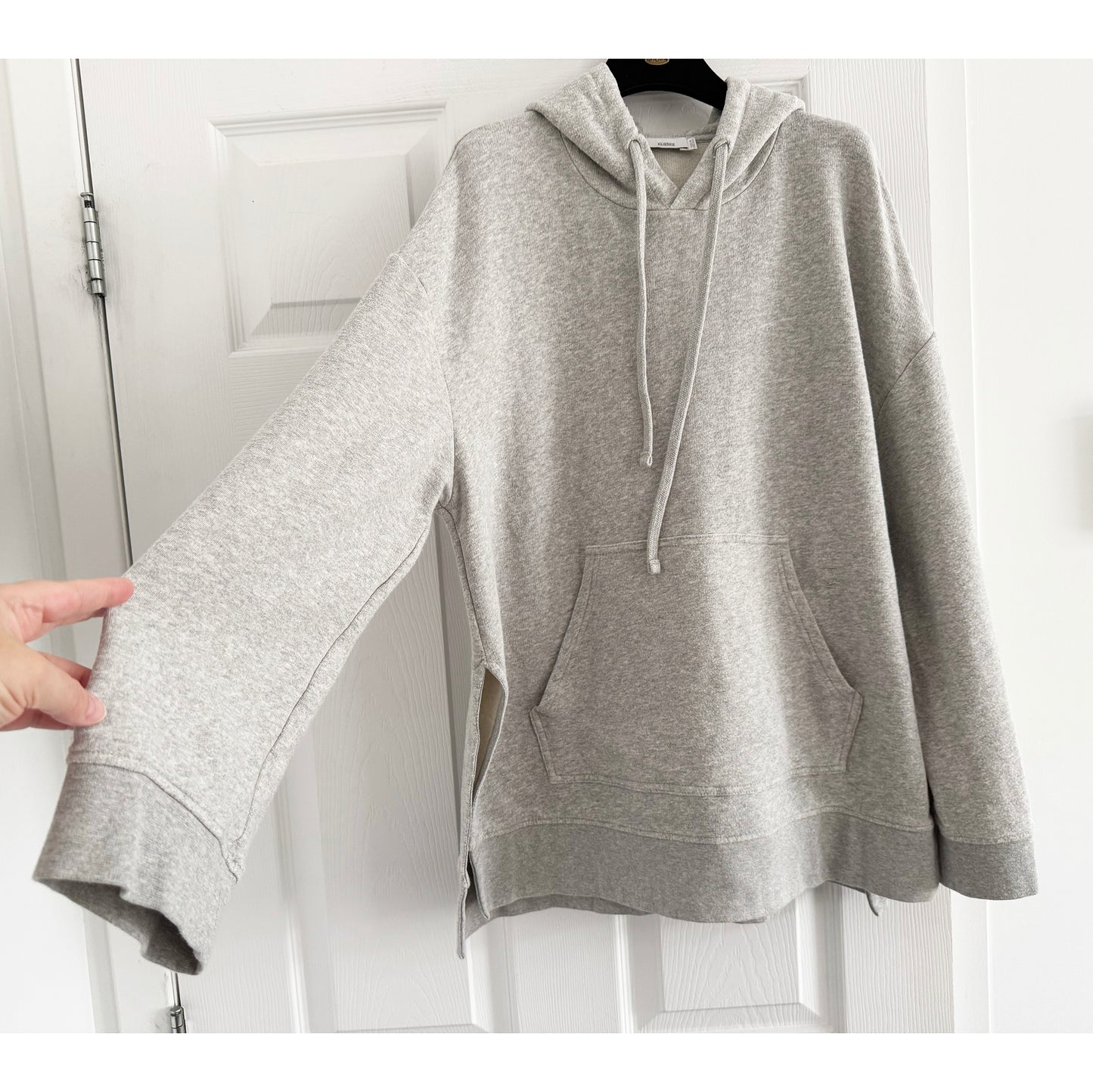 Closed Oversize Side Slit Sweatshirt in Grey, size XS (fits XS-S)