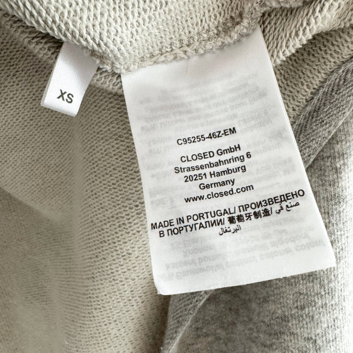 Closed Oversize Side Slit Sweatshirt in Grey, size XS (fits XS-S)