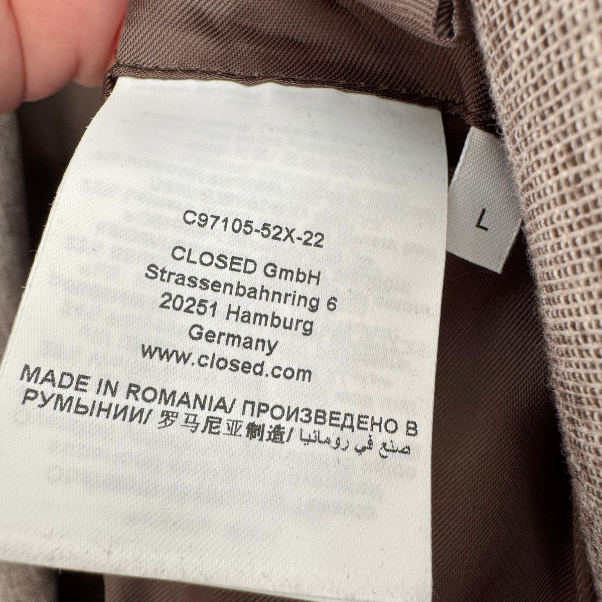 Closed Wool/Linen Blazer in Stone, size Large