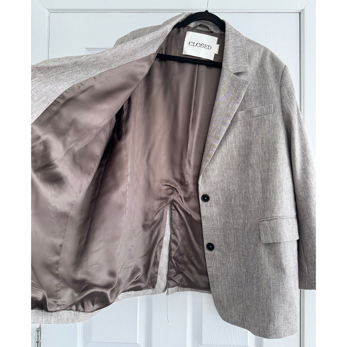 Closed Wool/Linen Blazer in Stone, size Large