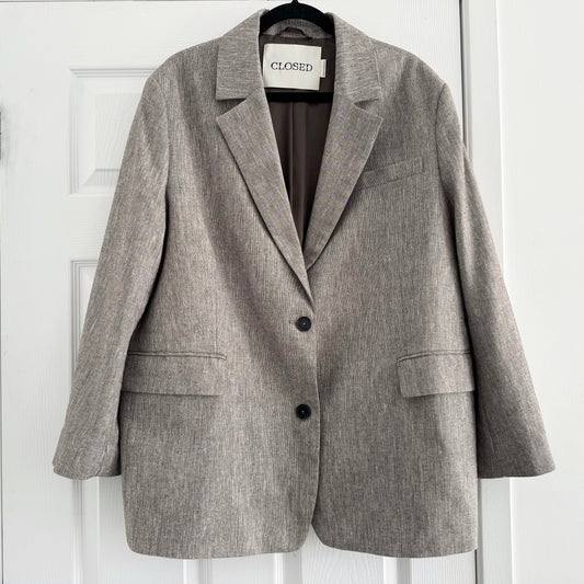 Closed Wool/Linen Blazer in Stone, size Large